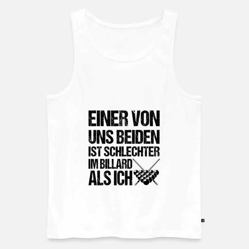 Billard - Männer Premium Bio Tank Top - Weiß