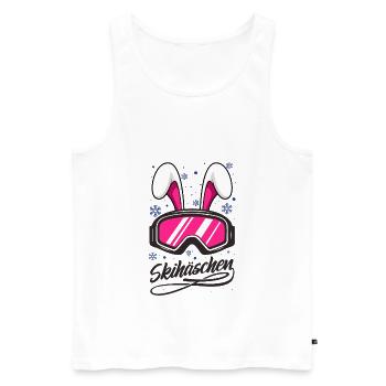 Skihäschen Skihaserl - Männer Premium Bio Tank Top - Weiß - Vorne - Michal (187cm)