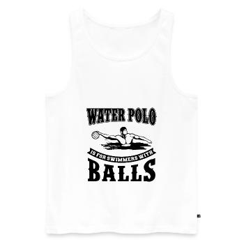 water polo - Men's Premium Organic Tank Top - white - Front - Michal (187cm)