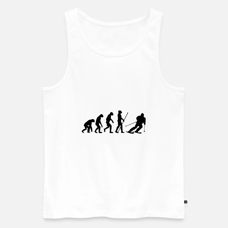 Skier evolution - Men's Premium Organic Tank Top - white