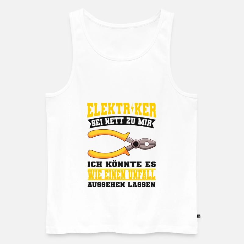 Elektriker - Männer Premium Bio Tank Top - Weiß
