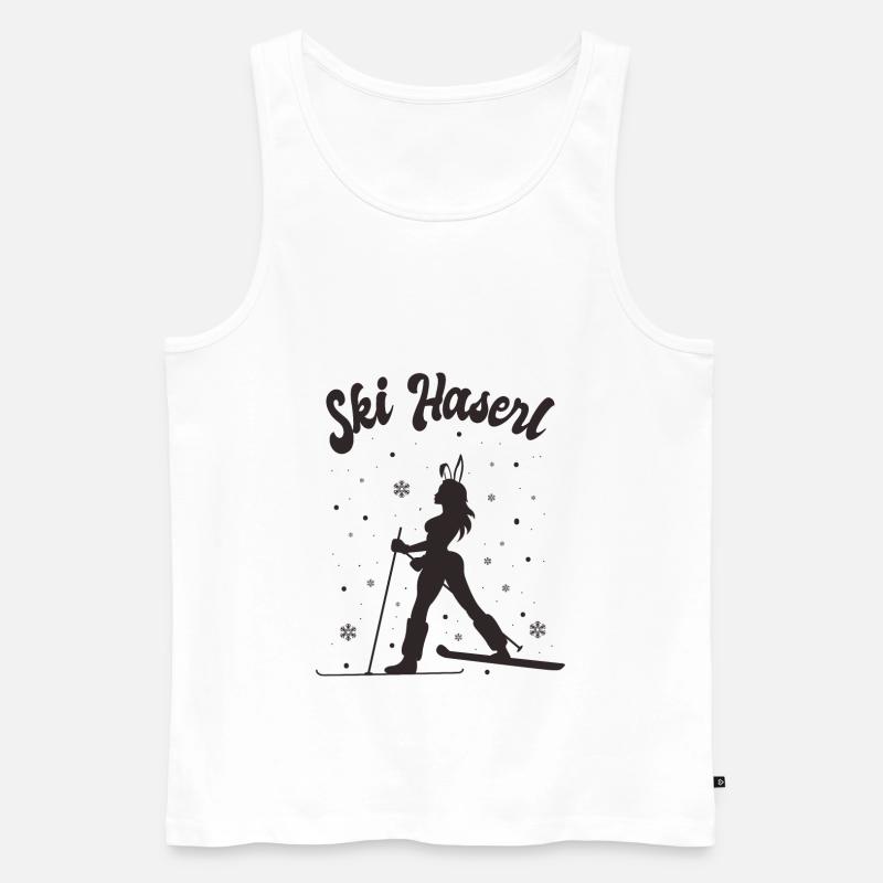 Ski Haserl - Männer Premium Bio Tank Top - Weiß