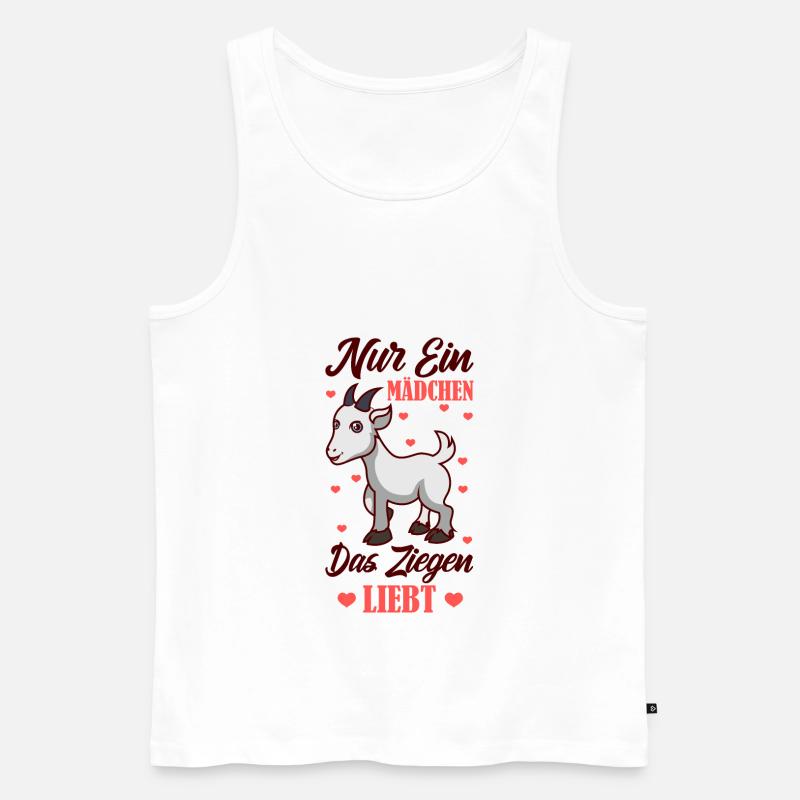 Ziege - Männer Premium Bio Tank Top - Weiß