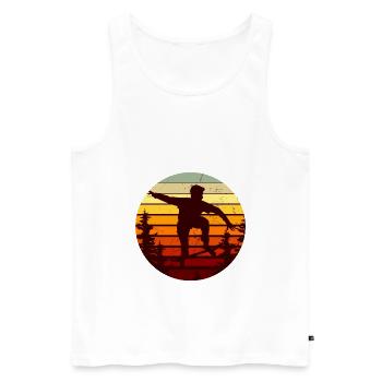 skateboard - Débardeur bio Premium Homme - blanc - Devant - Michal (187cm)