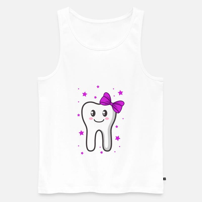Zahnfee - Männer Premium Bio Tank Top - Weiß