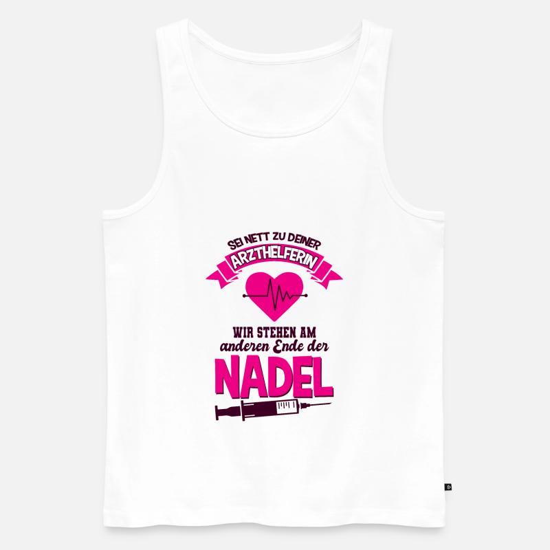Arzthelferin - Männer Premium Bio Tank Top - Weiß