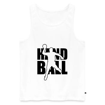 handballer - Men's Premium Organic Tank Top - white - Front - Michal (187cm)