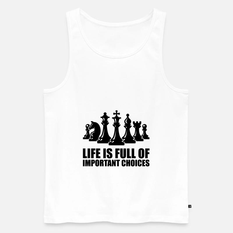 Schach - Männer Premium Bio Tank Top - Weiß