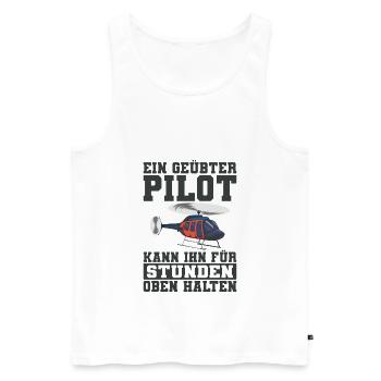 Helikopter - Männer Premium Bio Tank Top - Weiß - Vorne - Michal (187cm)