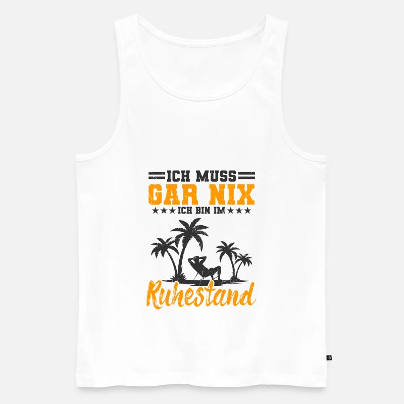 Rentner Spruch - Männer Premium Bio Tank Top - Weiß