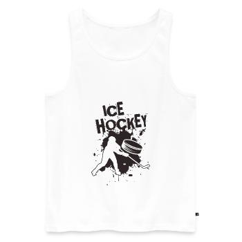ice Hockey - Men's Premium Organic Tank Top - white - Front - Michal (187cm)