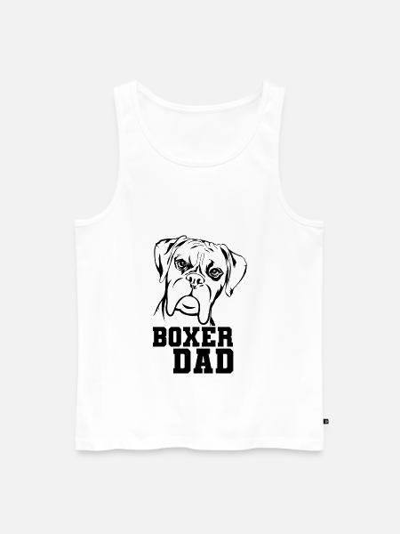 Boxer dad dog - Men's Premium Organic Tank Top - white