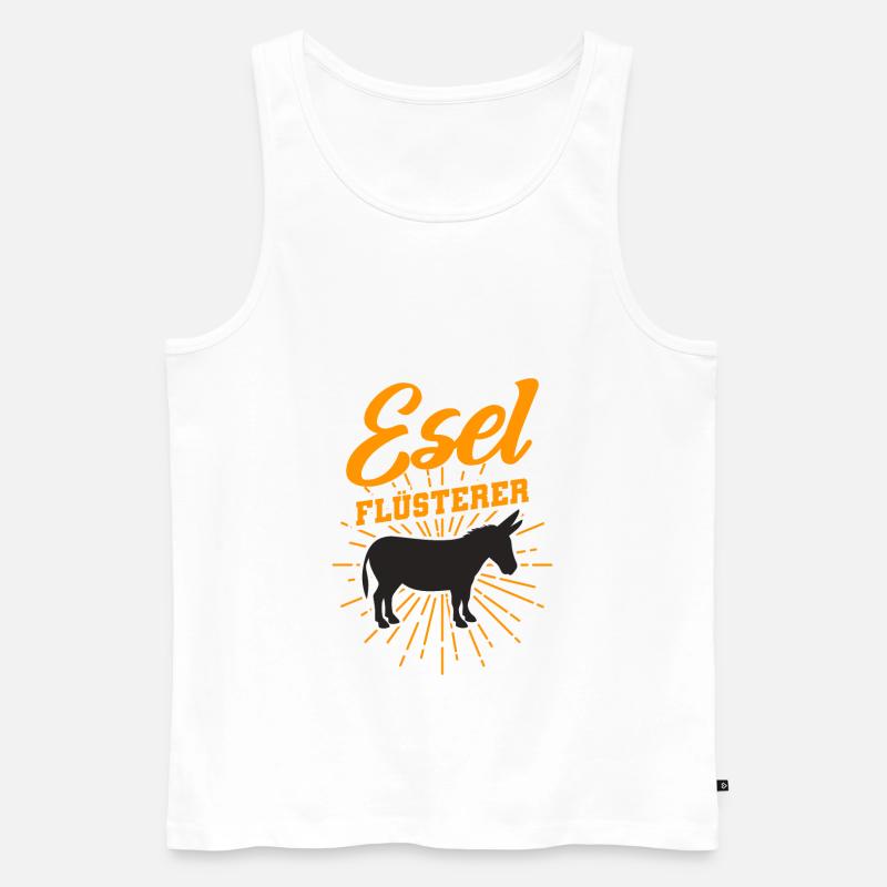 Esel - Männer Premium Bio Tank Top - Weiß