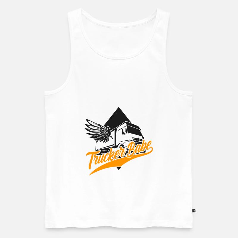 Trucker Babe - Männer Premium Bio Tank Top - Weiß