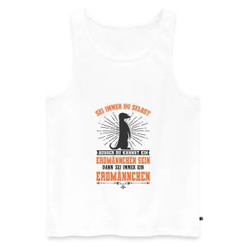 suricates - Débardeur bio Premium Homme - blanc - Devant - Michal (187cm)