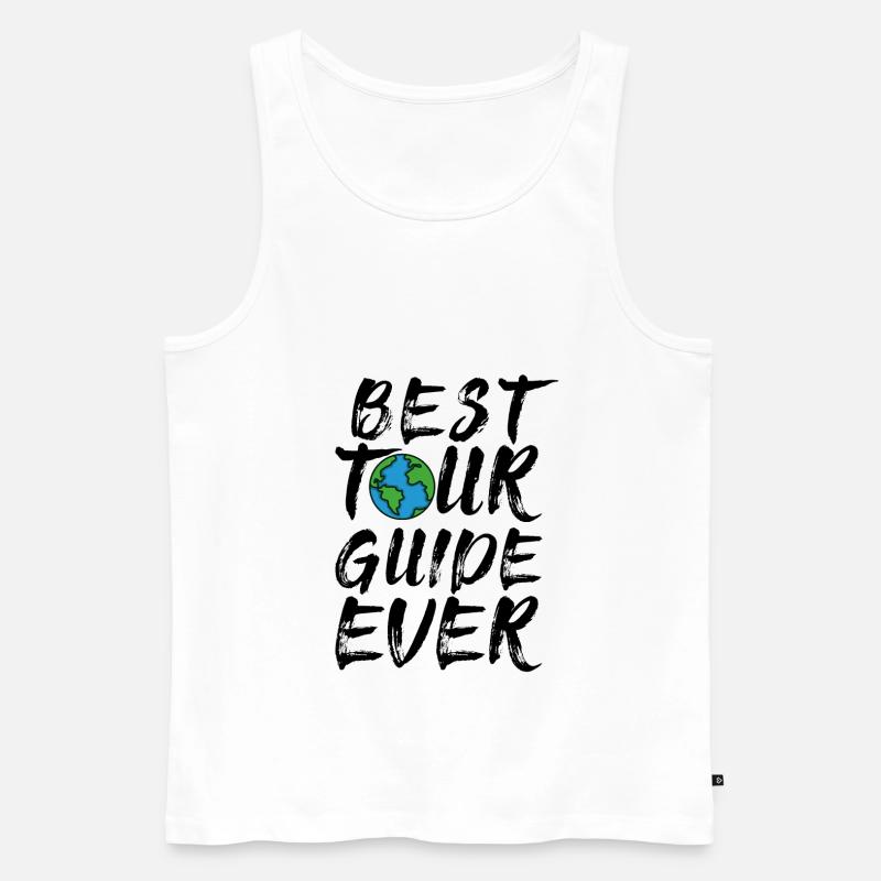 Reiseleiter - Männer Premium Bio Tank Top - Weiß