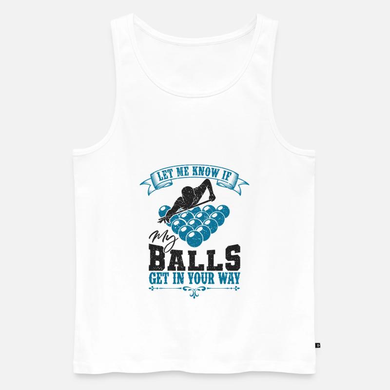 Billard - Männer Premium Bio Tank Top - Weiß