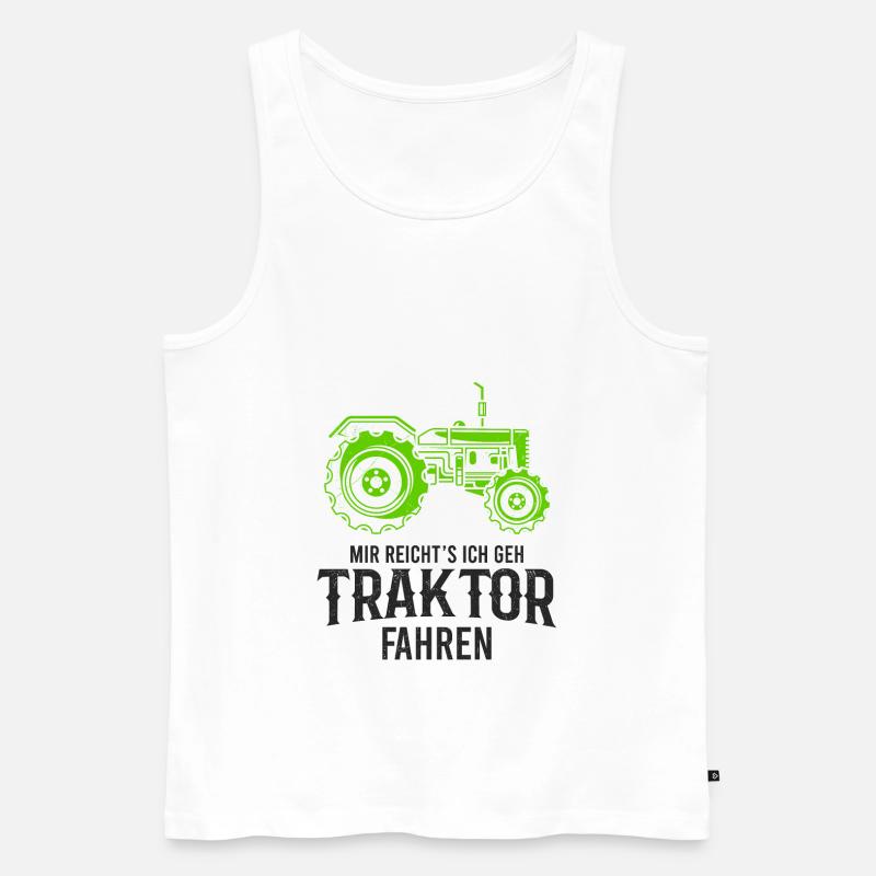 Traktor - Männer Premium Bio Tank Top - Weiß