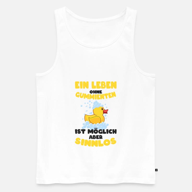 Gummiente - Männer Premium Bio Tank Top - Weiß