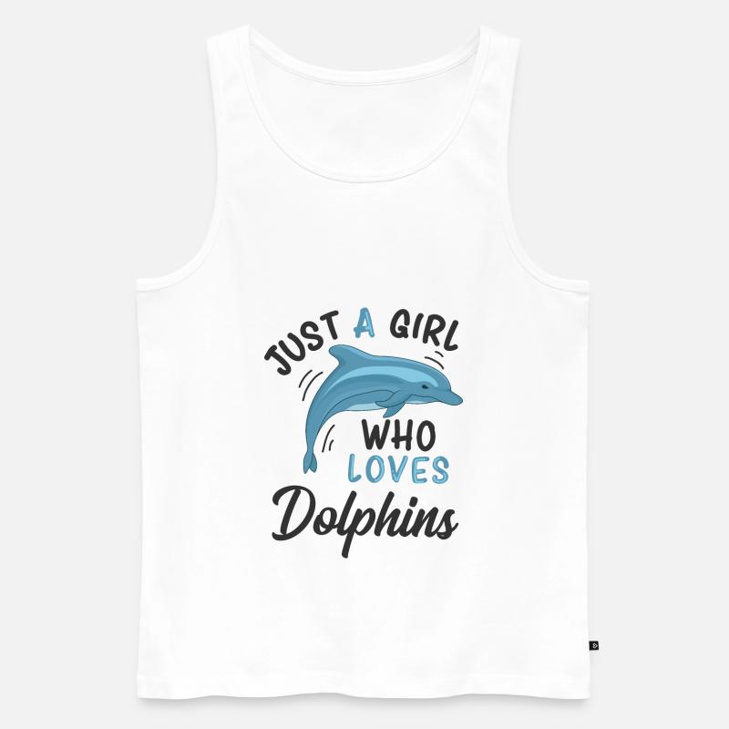 Delfin - Männer Premium Bio Tank Top - Weiß