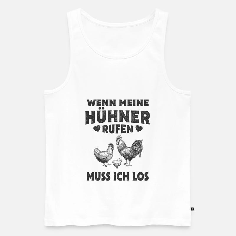 Hühner - Männer Premium Bio Tank Top - Weiß