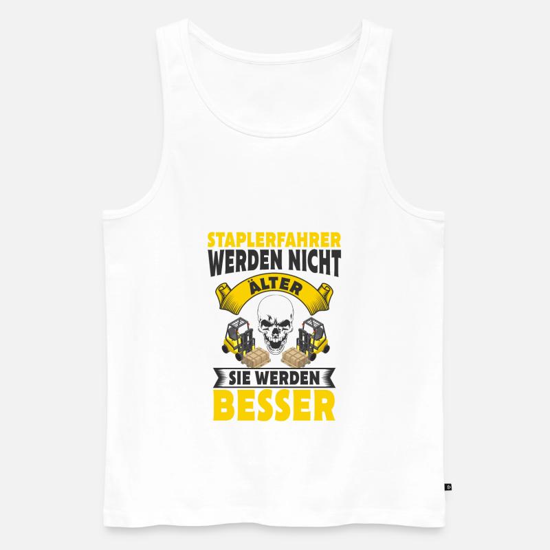 Gabelstapler - Männer Premium Bio Tank Top - Weiß