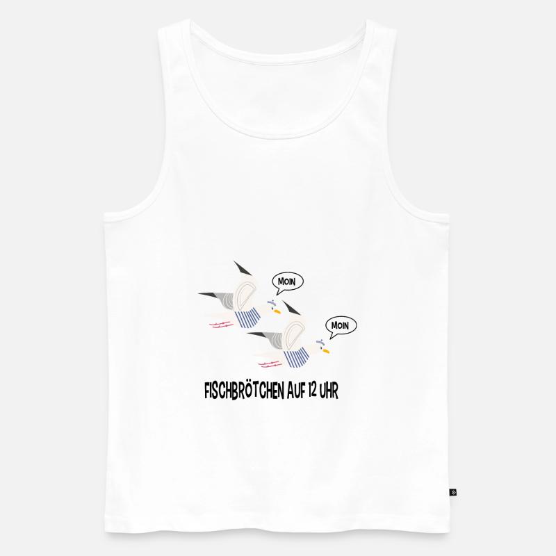 Moin Möwen - Männer Premium Bio Tank Top - Weiß