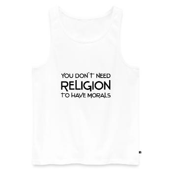 Atheism - Men's Premium Organic Tank Top - white - Front - Michal (187cm)