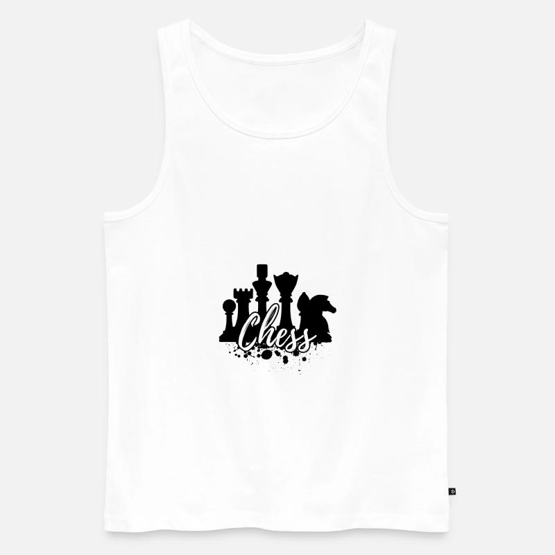 Schach - Männer Premium Bio Tank Top - Weiß