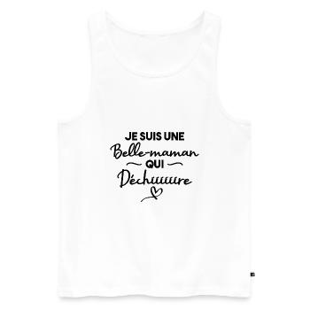 Je suis une belle maman qui déchire - Débardeur bio Premium Homme - blanc - Devant - Michal (187cm)
