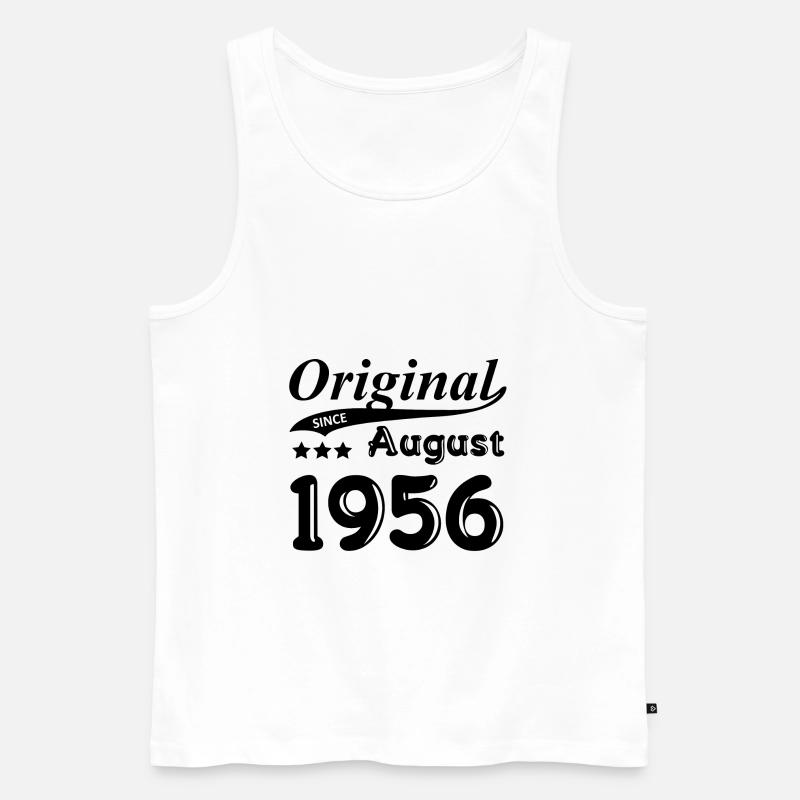 August 1956 Geschenk - Männer Premium Bio Tank Top - Weiß