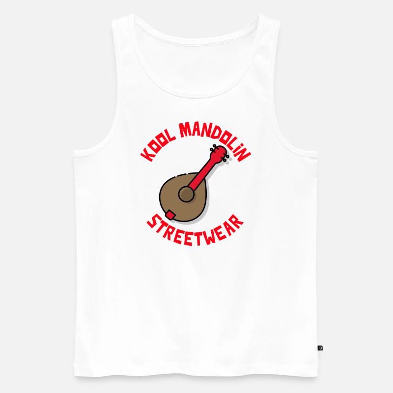 Kool Mandolin Steetware (transparent) - Männer Premium Bio Tank Top - Weiß