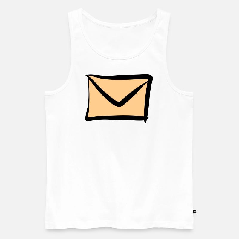 Letter / Envelope icon. Post / E-Mail. - Men's Premium Organic Tank Top - white