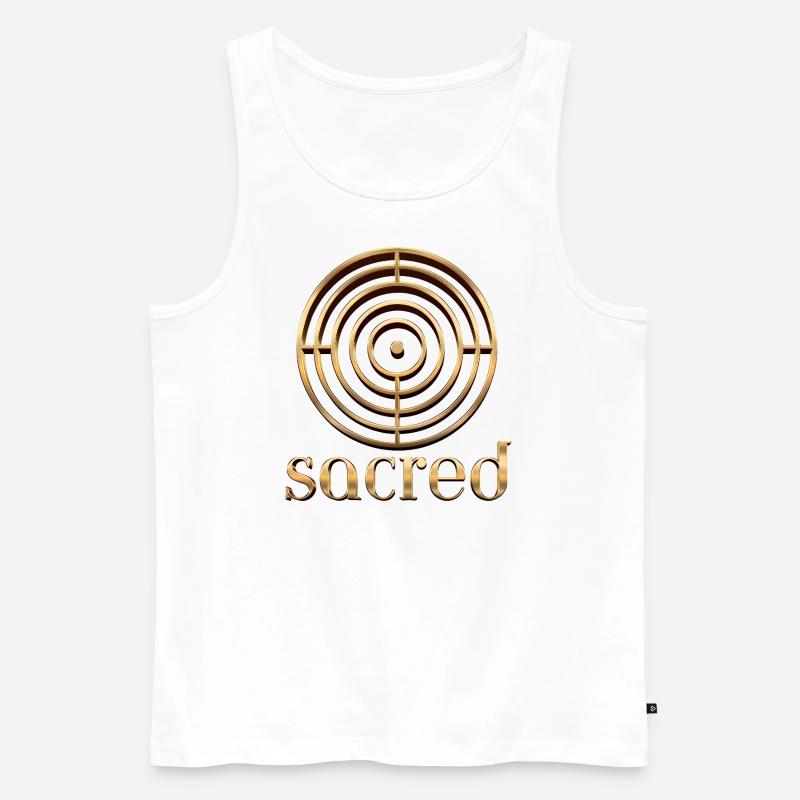 Sacred - Männer Premium Bio Tank Top - Weiß