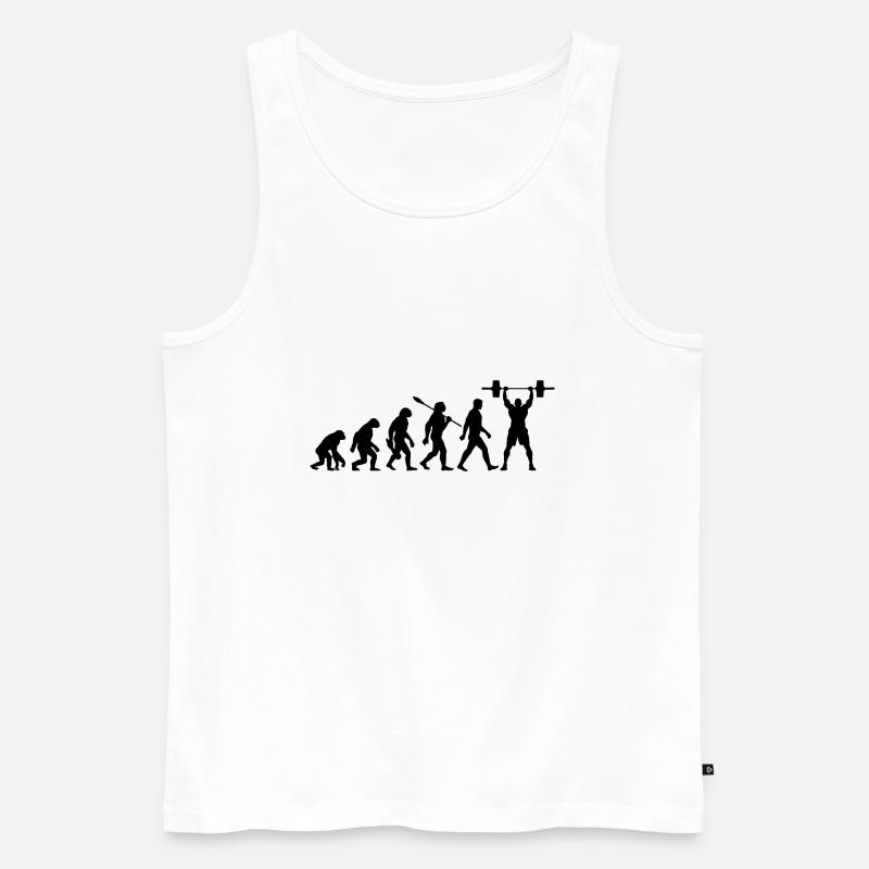 Evolution - Gewichtheben - Kraftsport - Männer Premium Bio Tank Top - Weiß