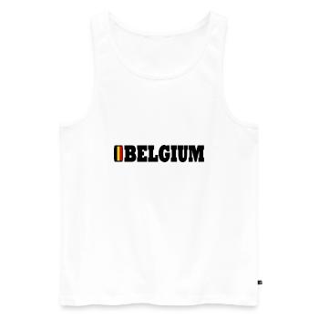 Belgien - Männer Premium Bio Tank Top - Weiß - Vorne - Michal (187cm)