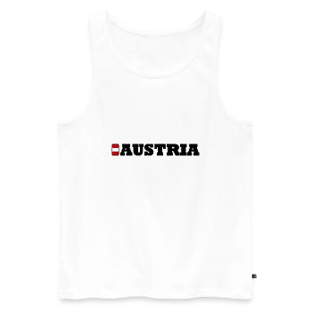 Austria / Österreich - Männer Premium Bio Tank Top - Weiß - Vorne - AI Model Male 178 light (178cm)