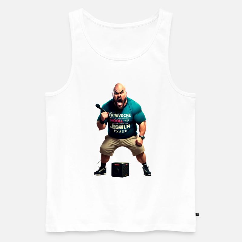 Motivationstrainer - Männer Premium Bio Tank Top - Weiß