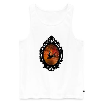 La magie de Venise - Débardeur bio Premium Homme - blanc - Devant - Michal (187cm)