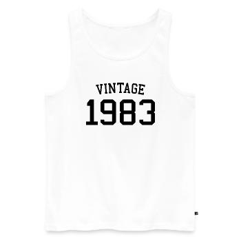 Millésime 1983 - 40 ans, cadeau 40e anniversaire - Débardeur bio Premium Homme - blanc - Devant - Michal (187cm)
