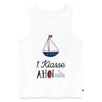 Erstklässler ahoi - Männer Premium Bio Tank Top - Weiß - Vorne - Michal (187cm)