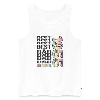 Bester Papa der Welt seit 1955 Vatertag - Männer Premium Bio Tank Top - Weiß - Vorne - Michal (187cm)