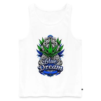 Blue Dream - Men's Premium Organic Tank Top - white - Front - AI Model Male 178 light (178cm)