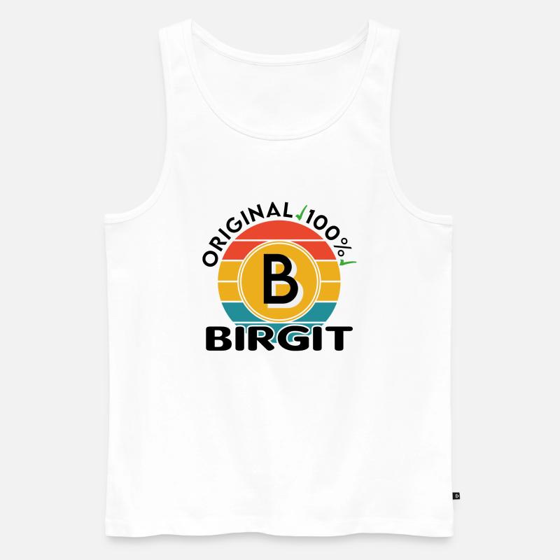 Birgit - Männer Premium Bio Tank Top - Weiß