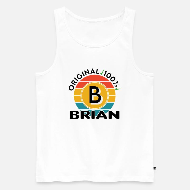 Brian - Männer Premium Bio Tank Top - Weiß