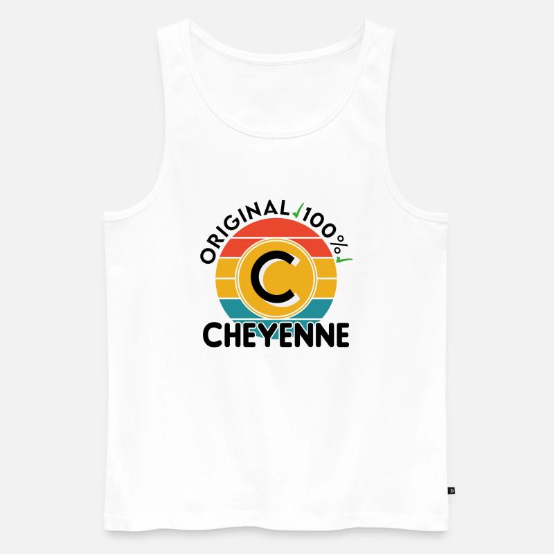 Cheyenne - Männer Premium Bio Tank Top - Weiß