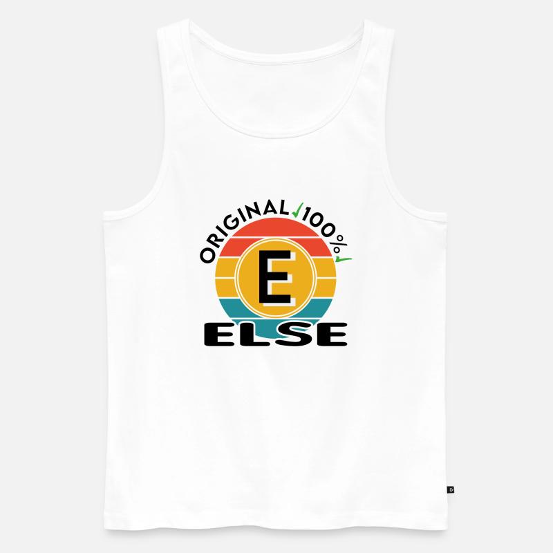 Else - Männer Premium Bio Tank Top - Weiß