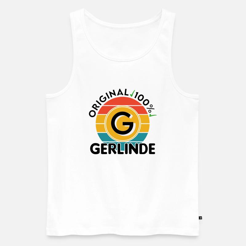 Gerlinde - Männer Premium Bio Tank Top - Weiß