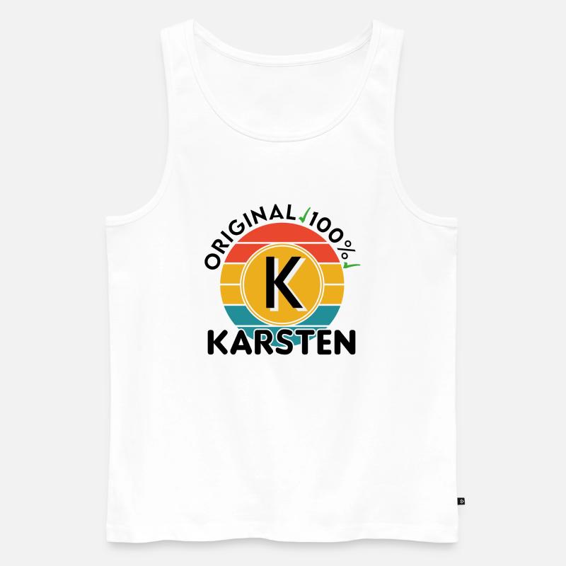 Karsten - Männer Premium Bio Tank Top - Weiß