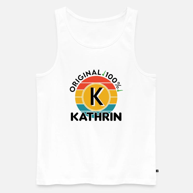 Kathrin - Männer Premium Bio Tank Top - Weiß